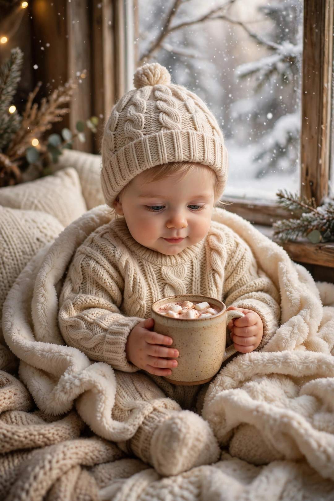 Winter Knitted Sweater Look — prompt result