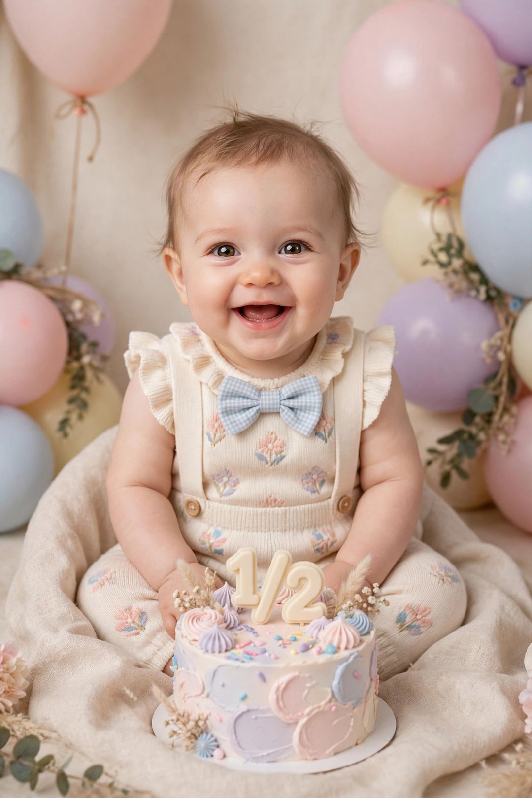 6 Months Half-Birthday Cake — prompt result