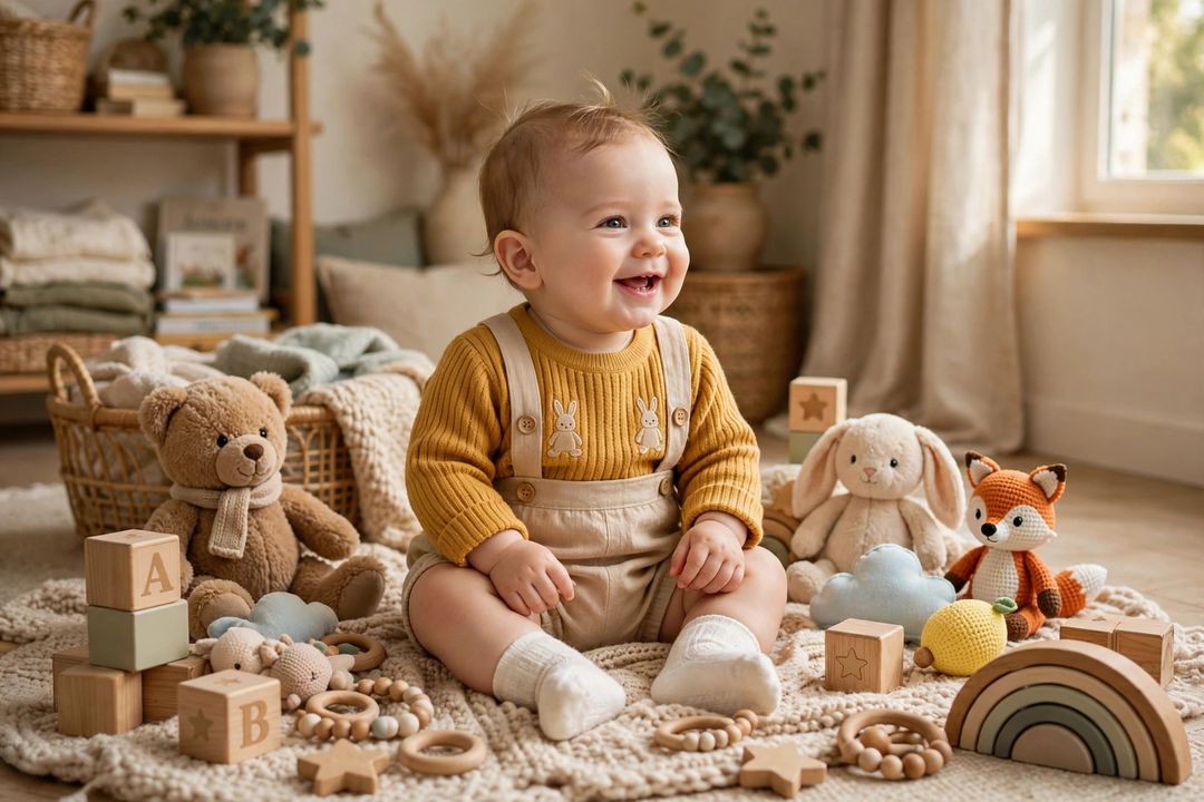 9 Months Sitting with Toys — prompt result