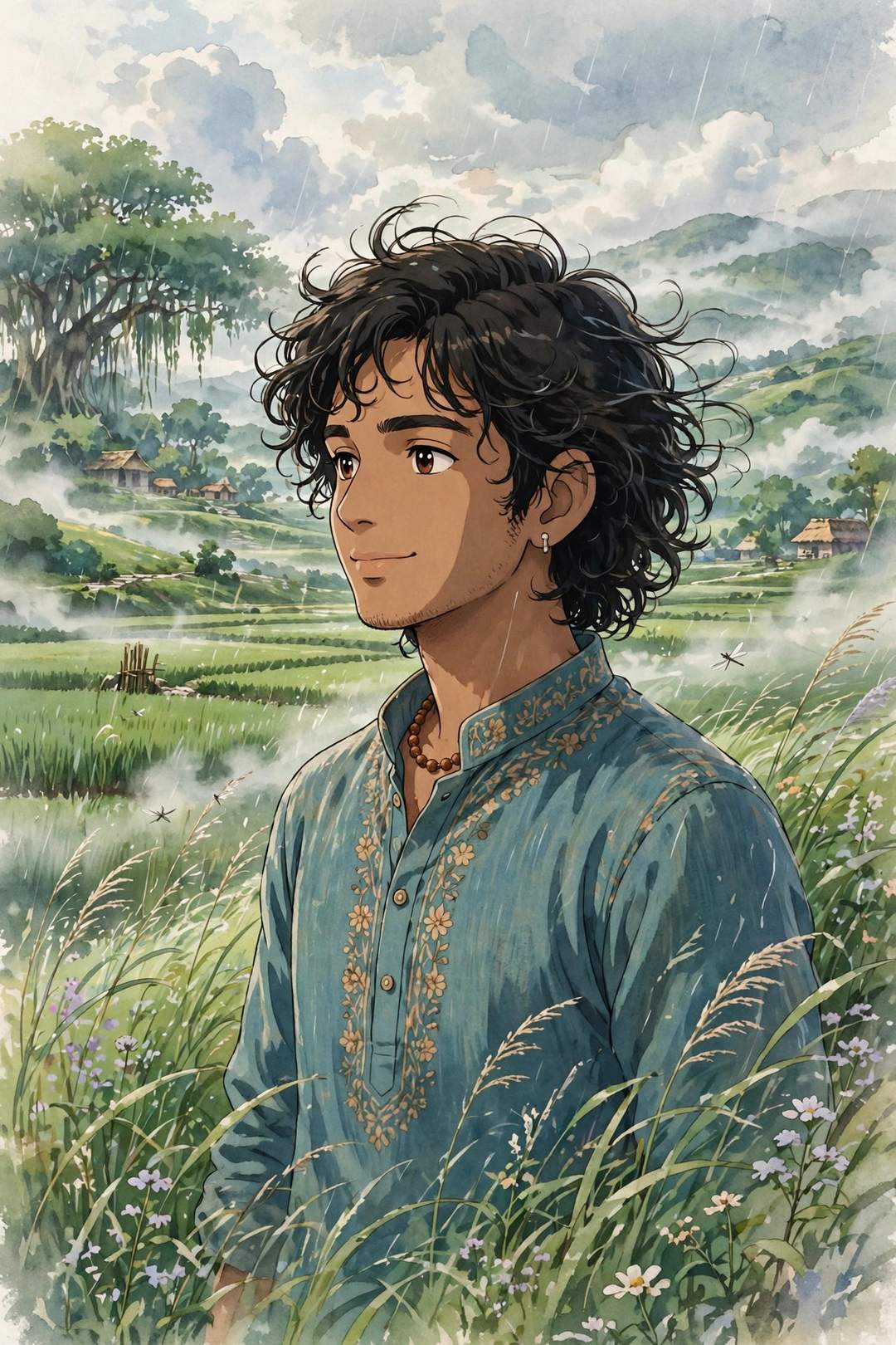 Boy Ghibli anime style photo editing prompt ChatGPT