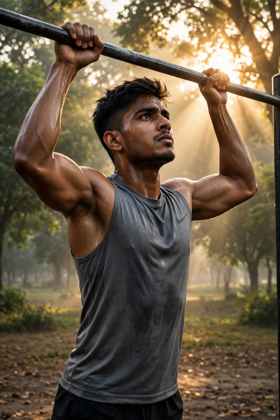 Boy street workout calisthenics photo editing prompt result