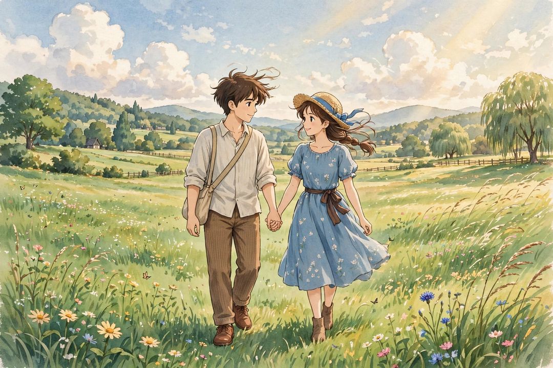 Couple Studio Ghibli anime style ChatGPT photo edit