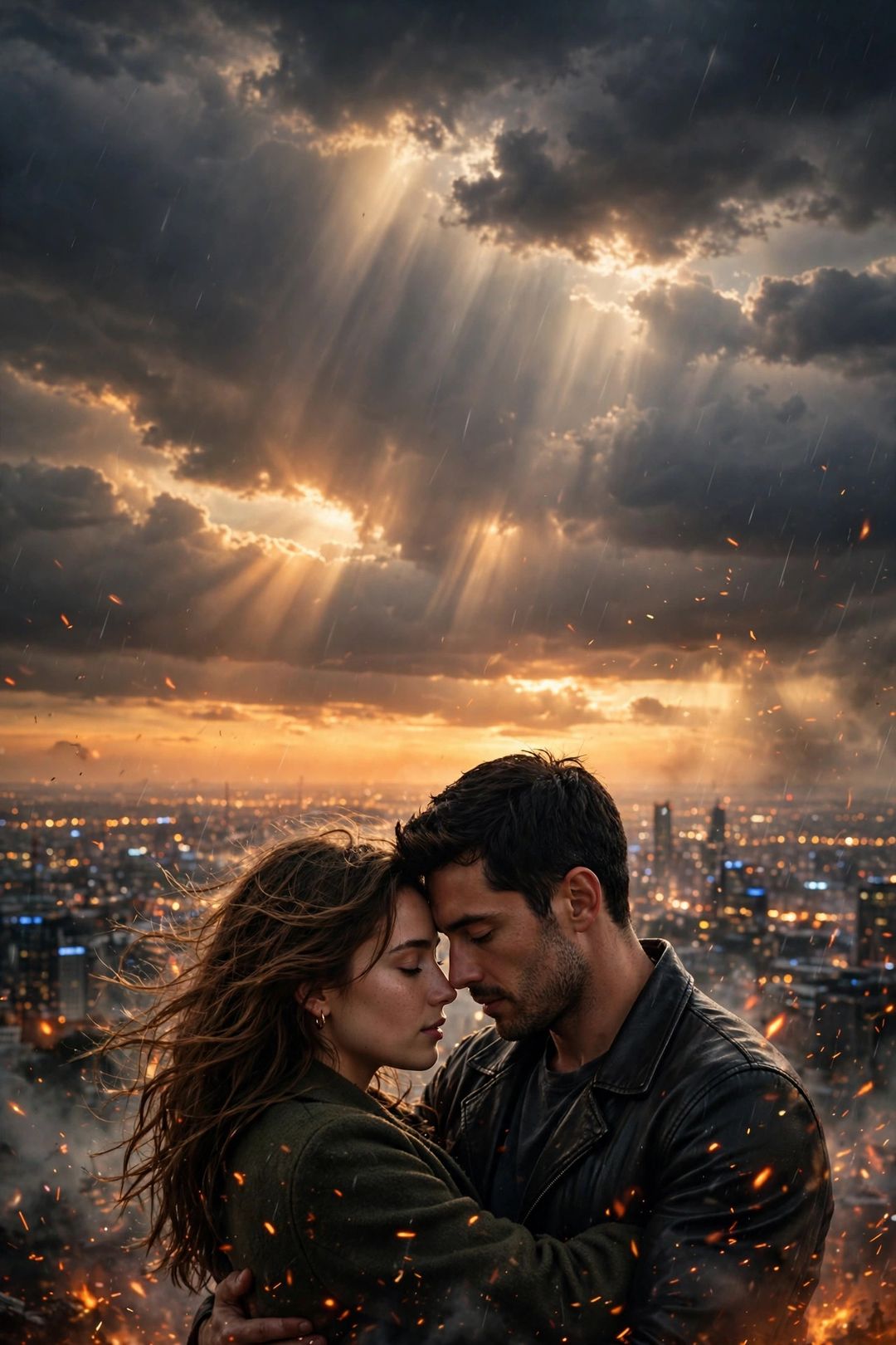 Couple romantic movie poster cinematic ChatGPT photo editing prompt