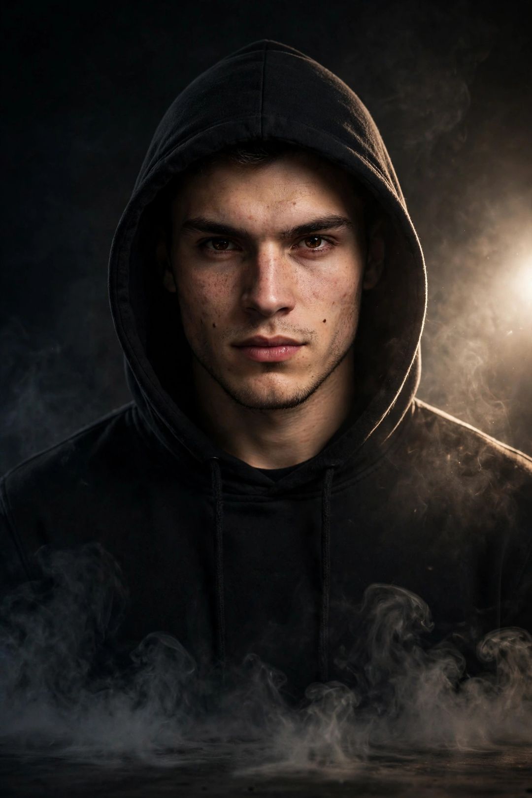 Black Hoodie Smoke DP — AI DP prompt result