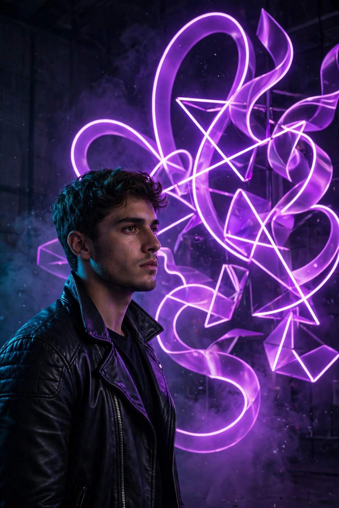 Purple Neon Name Art DP — AI DP prompt result