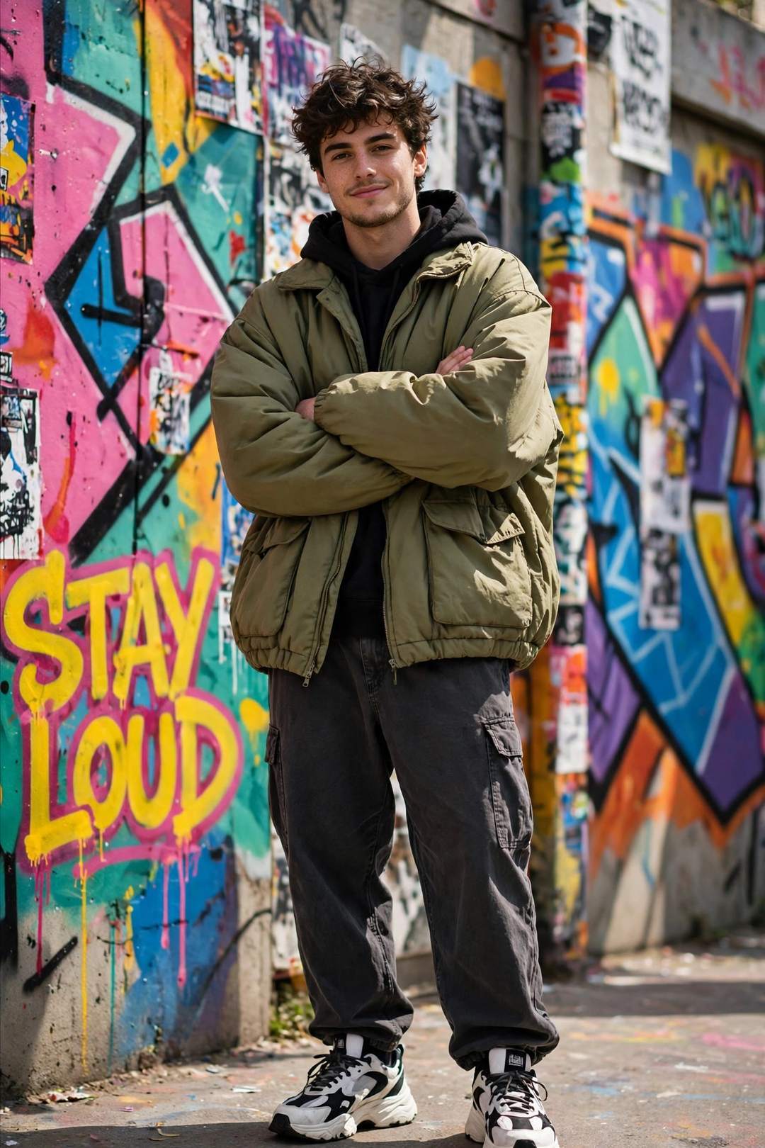 Graffiti Wall Attitude DP — AI DP prompt result