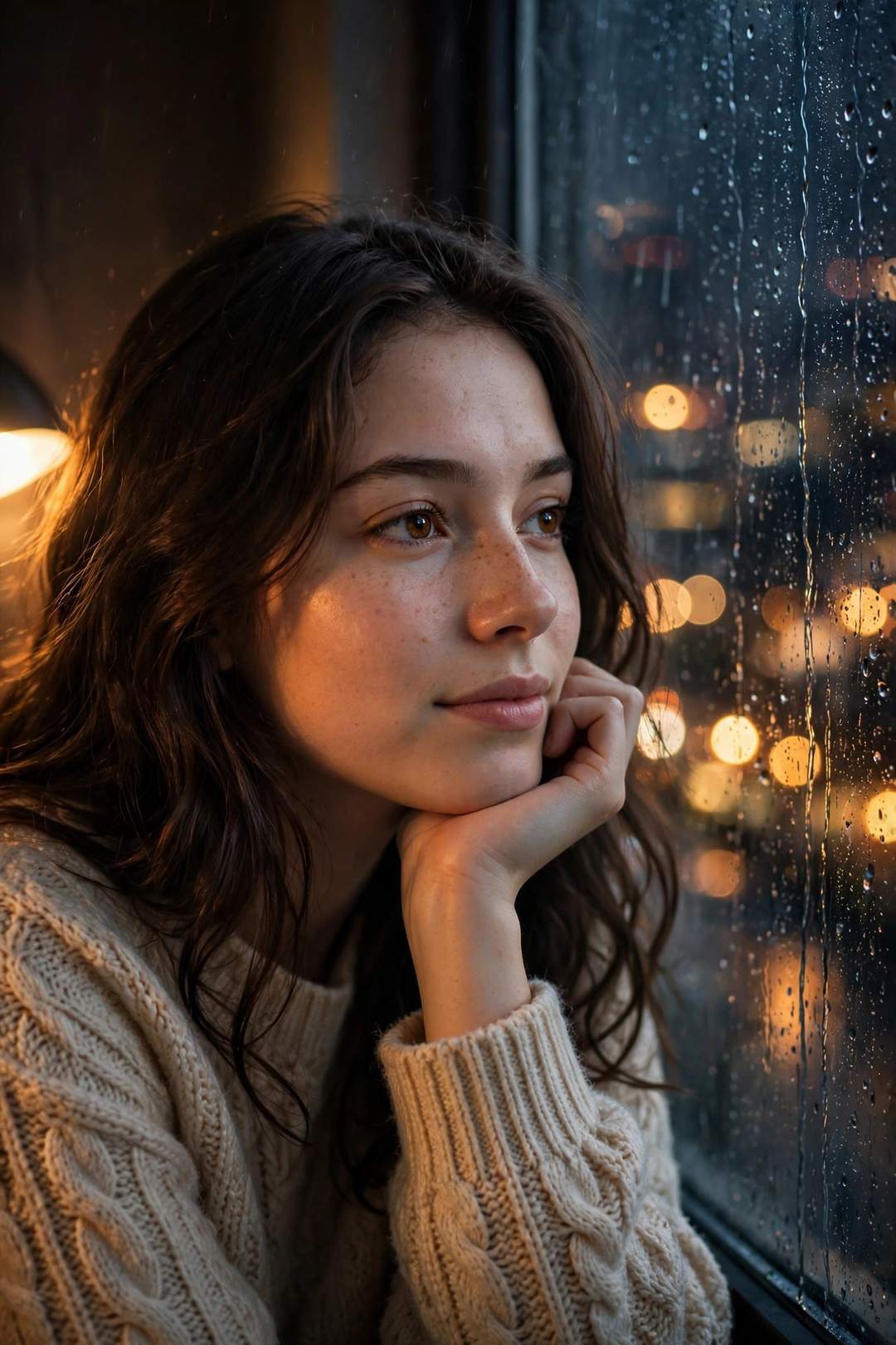 Rain Window Bokeh DP — AI DP prompt result