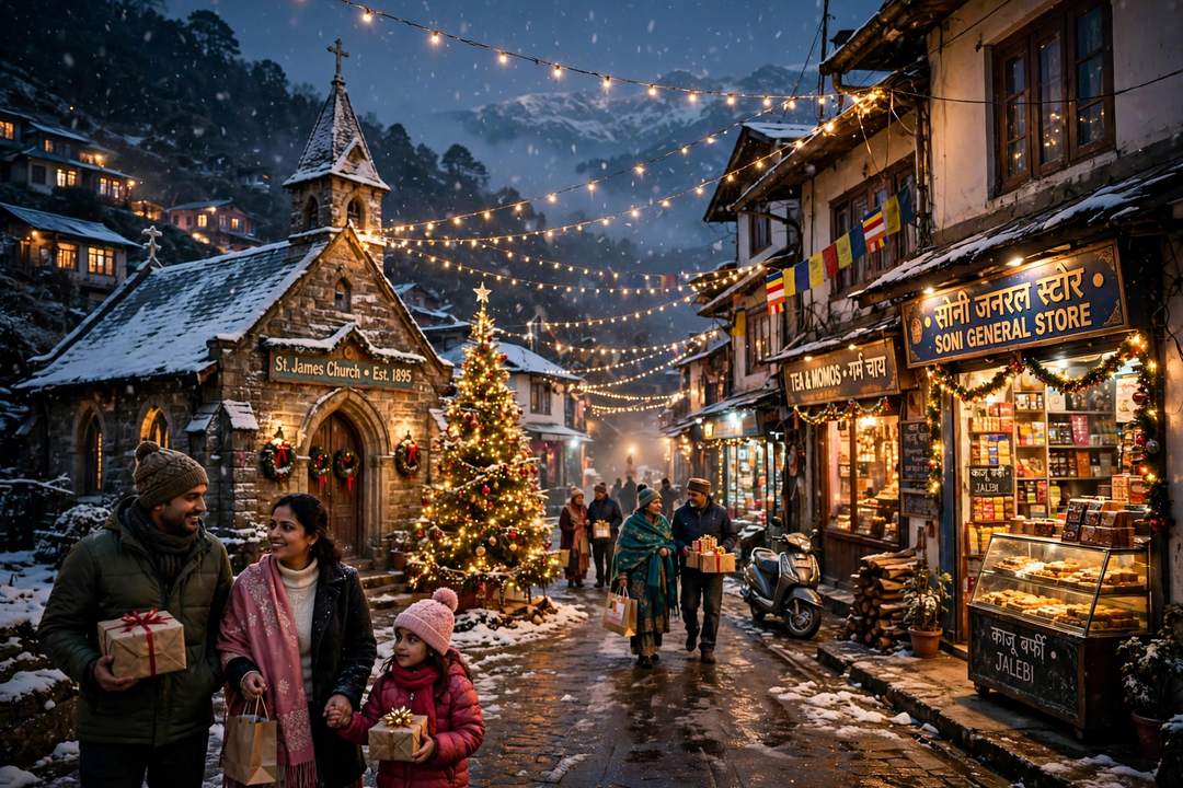 Christmas Snow Village — Gemini AI photo prompt result