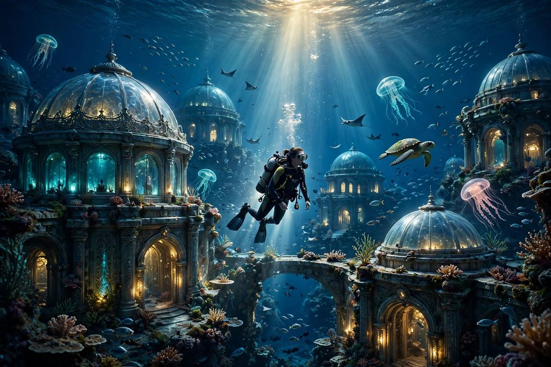 Underwater City Dream — Gemini AI photo prompt result