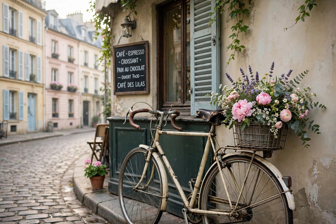 Bicycle Paris Morning — Gemini AI photo prompt result