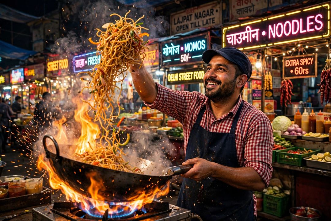 Street Chef Night Market — Gemini AI photo prompt result