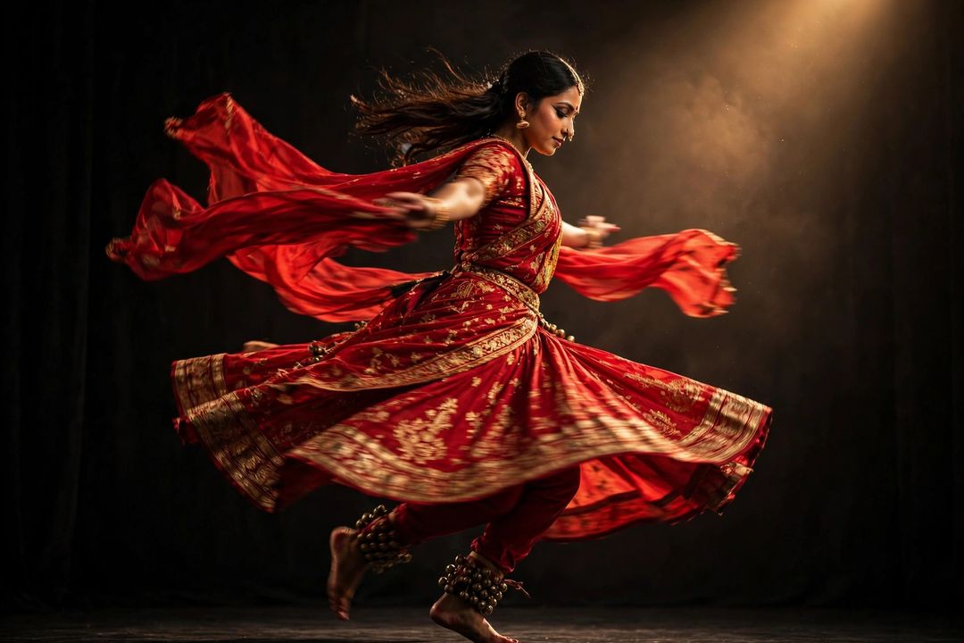Kathak Dancer Motion — Gemini AI photo prompt result