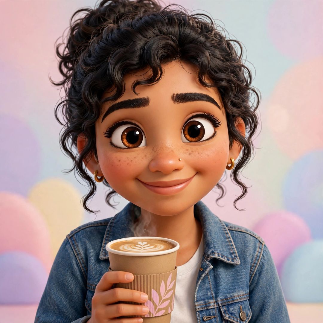 3D Pixar style girl character portrait ChatGPT photo editing prompt