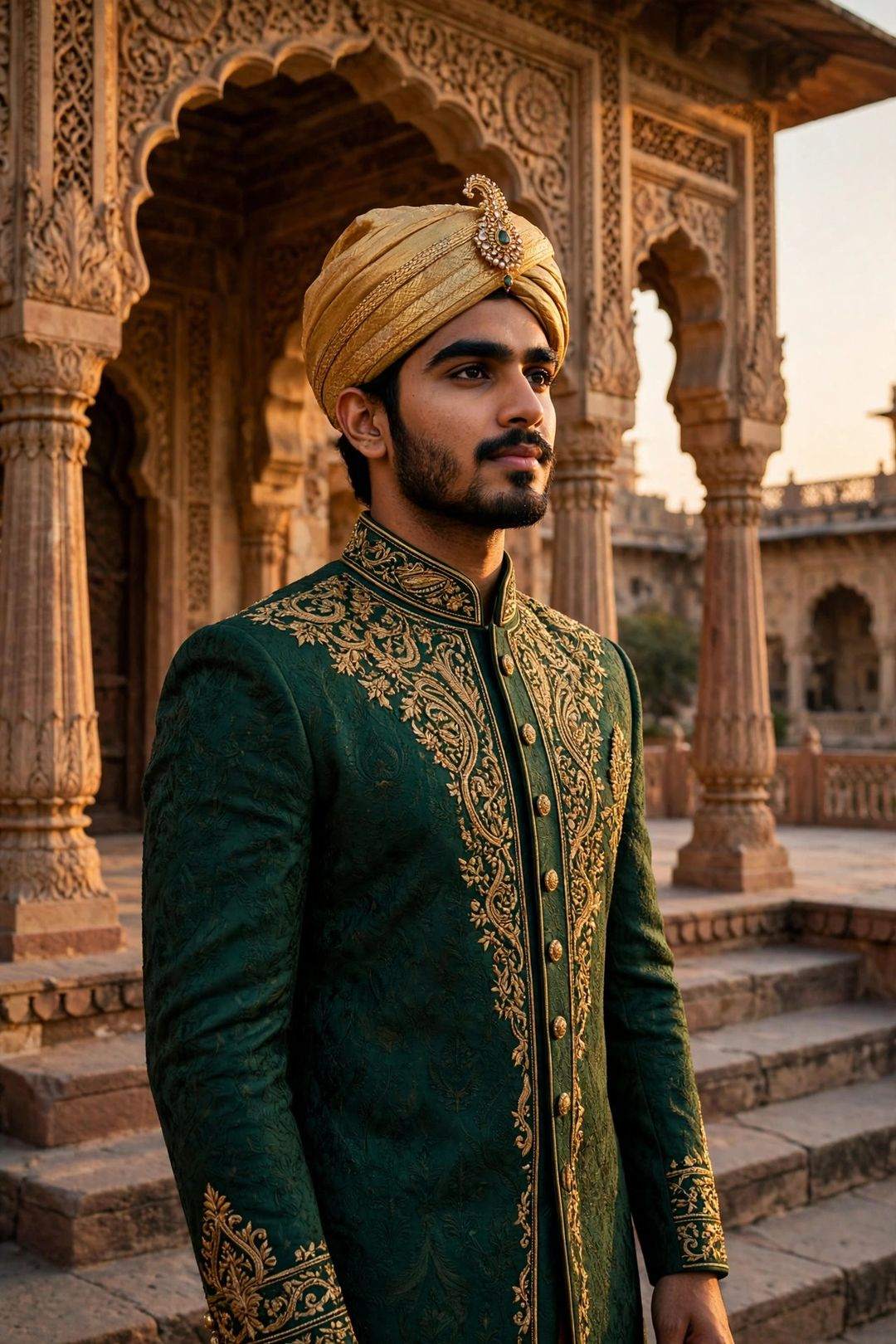 Boy royal turban palace look Gemini photo edit