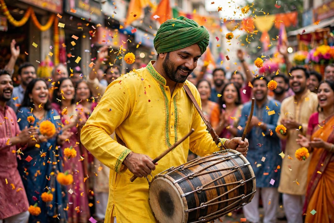 Kirtan Dhol Celebration — prompt result