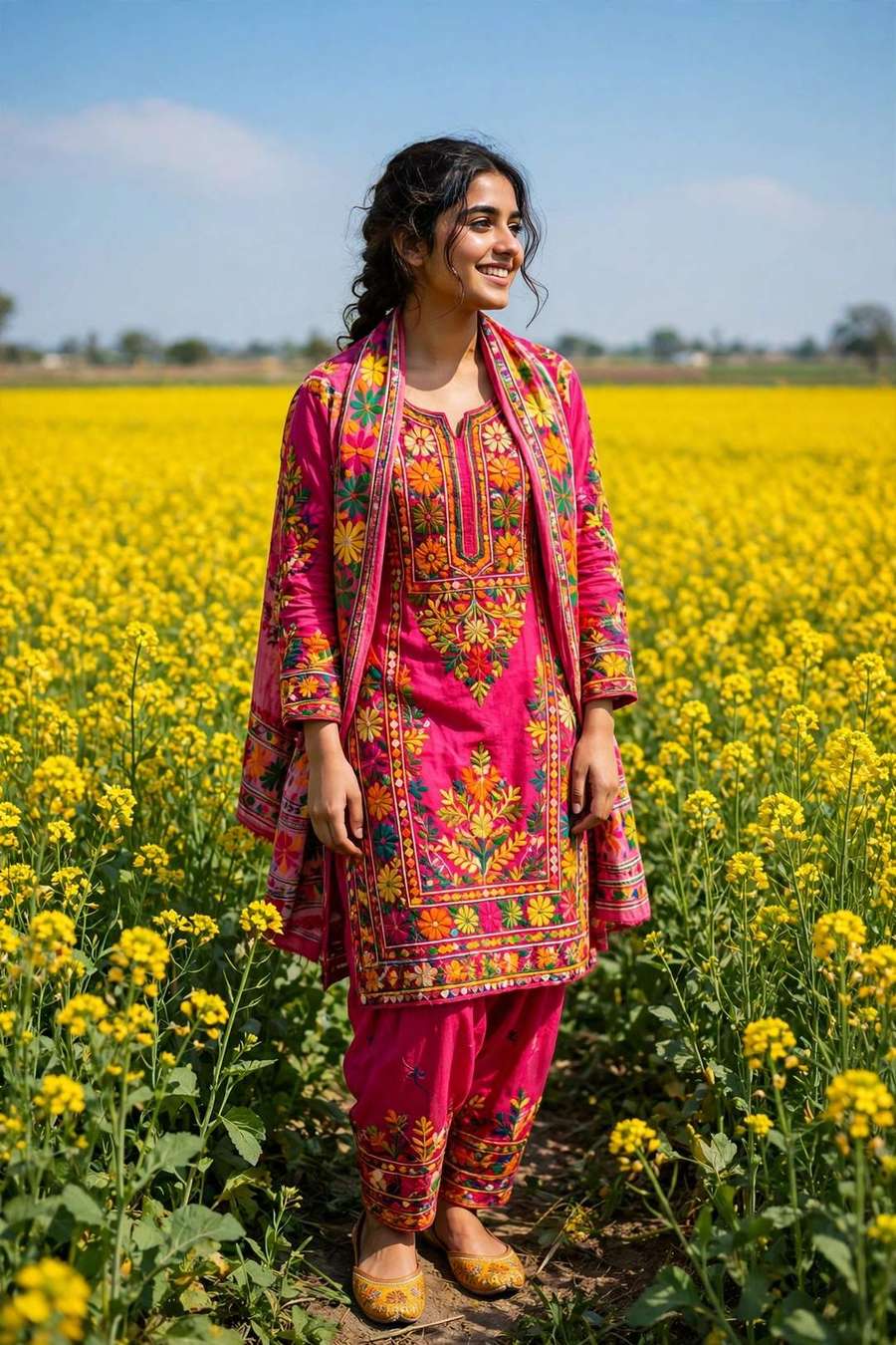 Phulkari Suit Portrait — prompt result