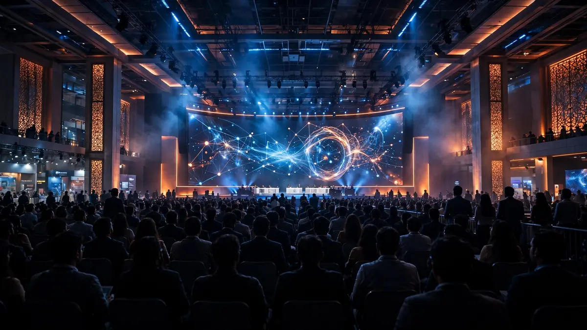 India AI Impact Summit 2026 Bharat Mandapam New Delhi audience and stage