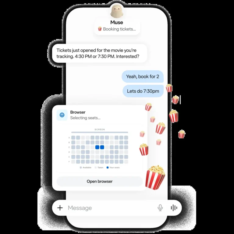 Meta Muse personal AI agent working in its cloud browser
