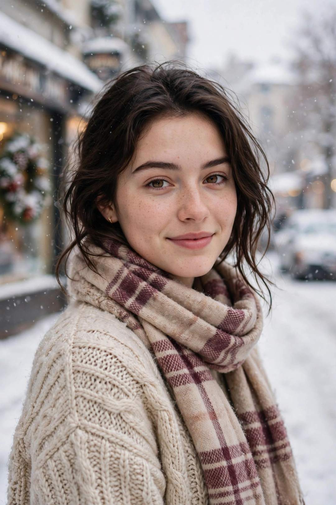 Winter woolen look — Meta AI photo editing prompt result