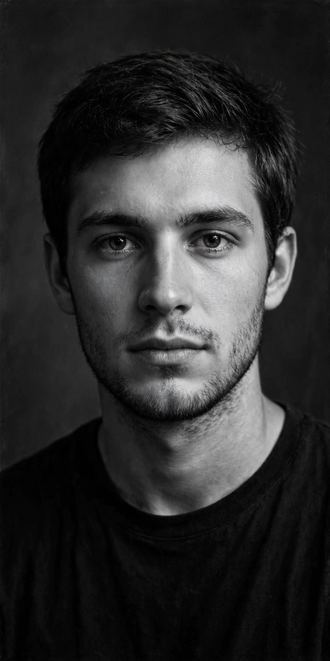 Black and white classic portrait — Meta AI photo editing prompt result