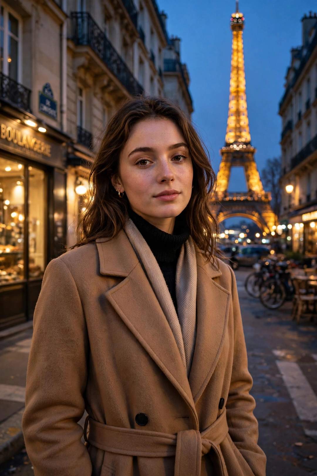 Paris street background — Meta AI photo editing prompt result