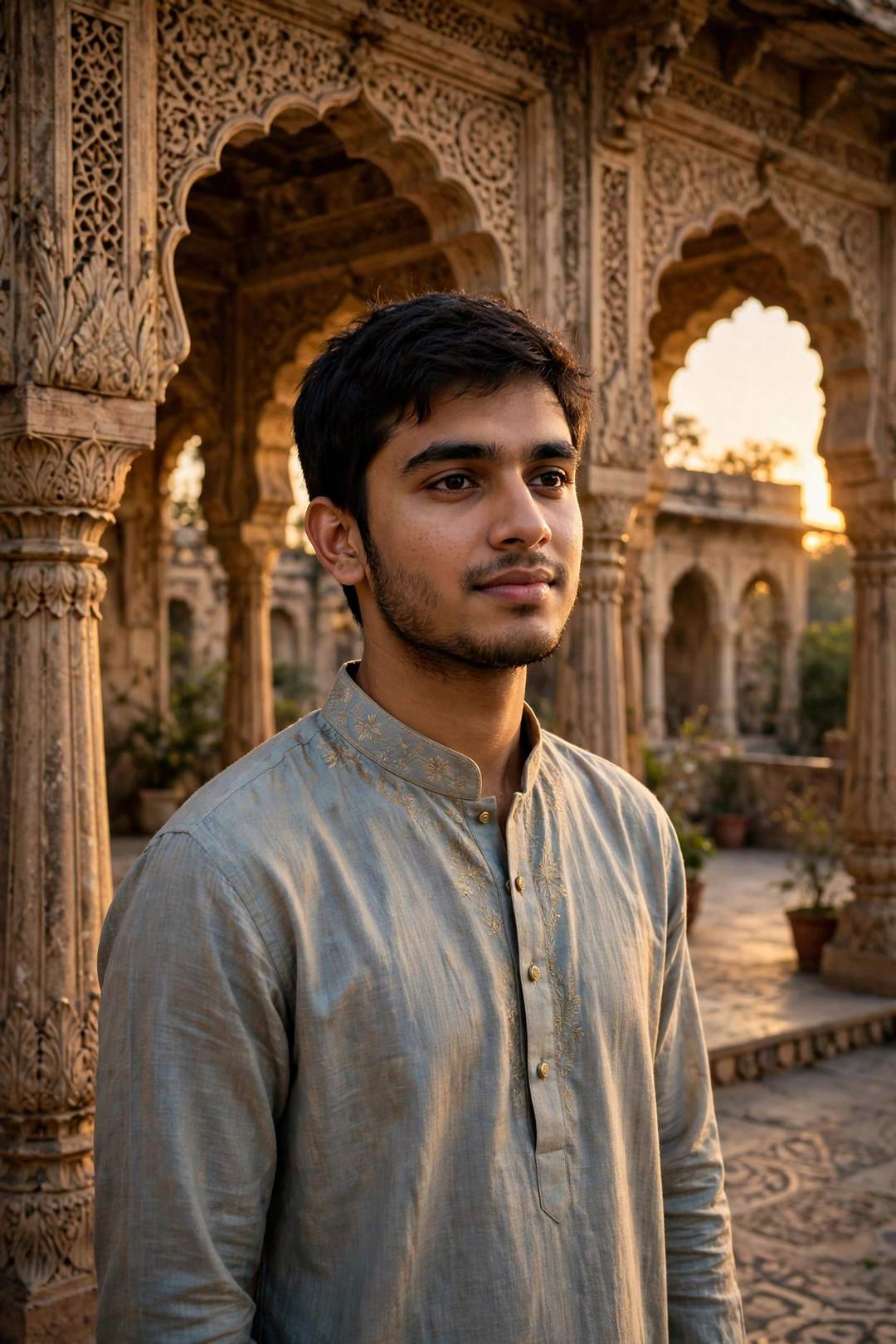 Royal palace background — Meta AI photo editing prompt result