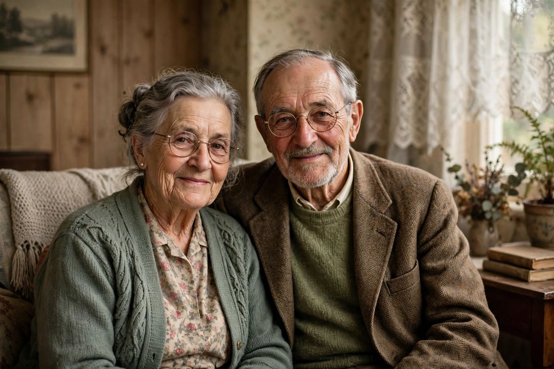 Grandparents Portrait Colourise — prompt result