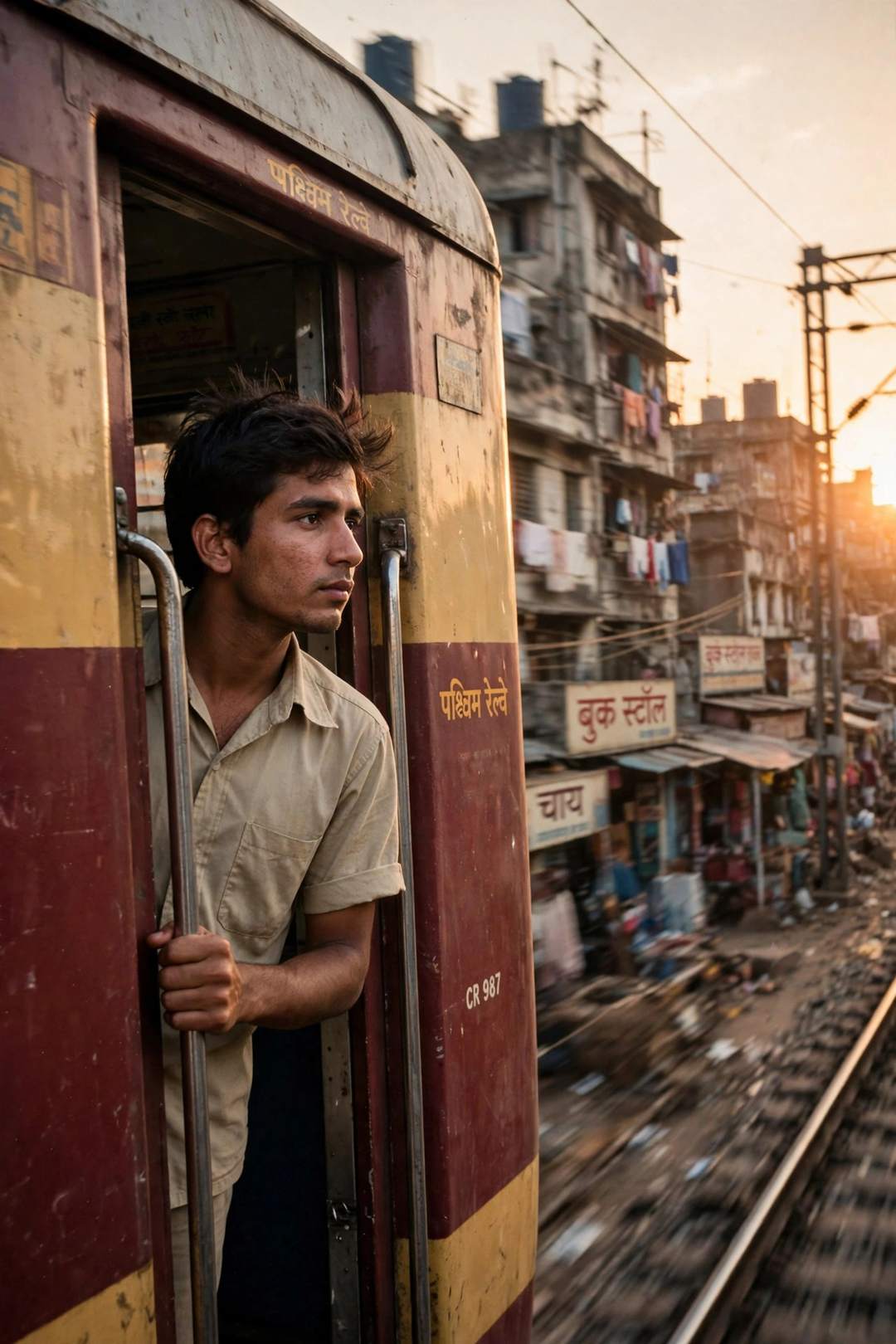 Old Bombay Local Train Look — 1980s AI photo editing prompt result