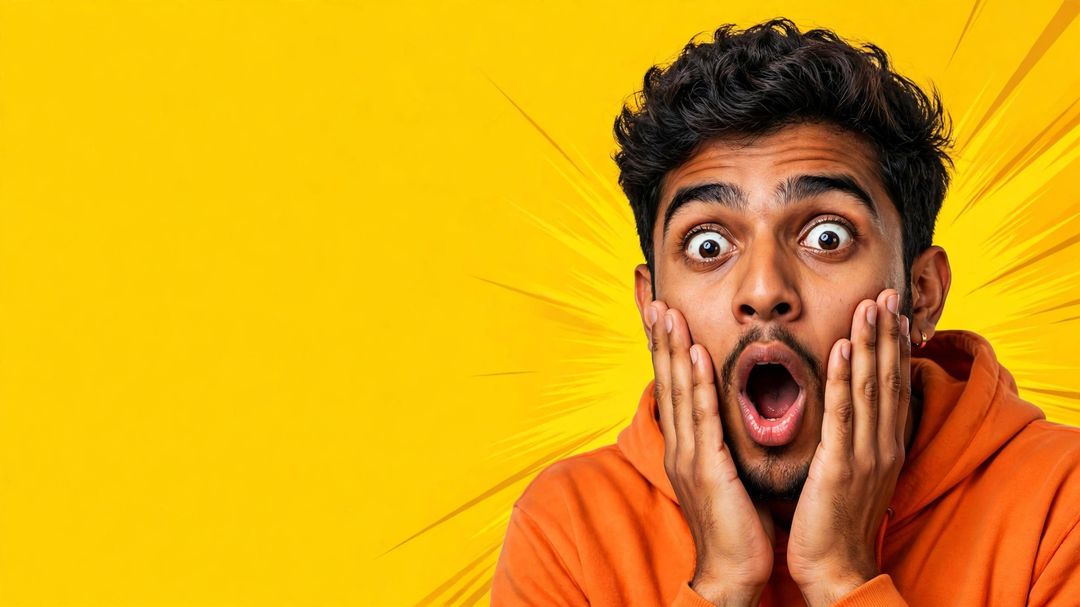 Shocked face reaction thumbnail — AI prompt example