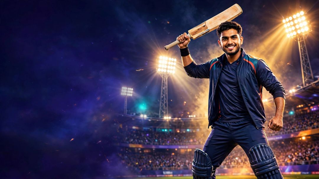Cricket match thumbnail — AI prompt example