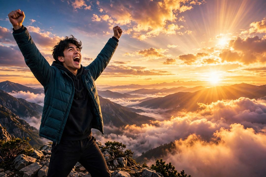 Motivational thumbnail — AI prompt example