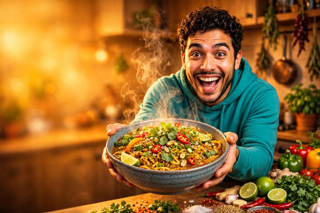 Cooking recipe thumbnail — AI prompt example