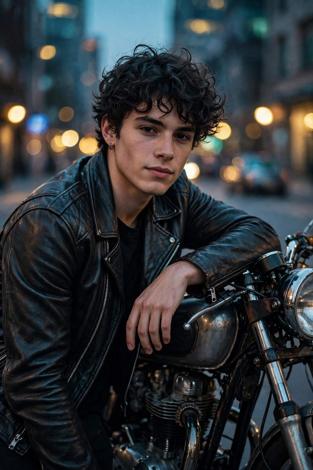 Leather Jacket Bike Night — prompt result