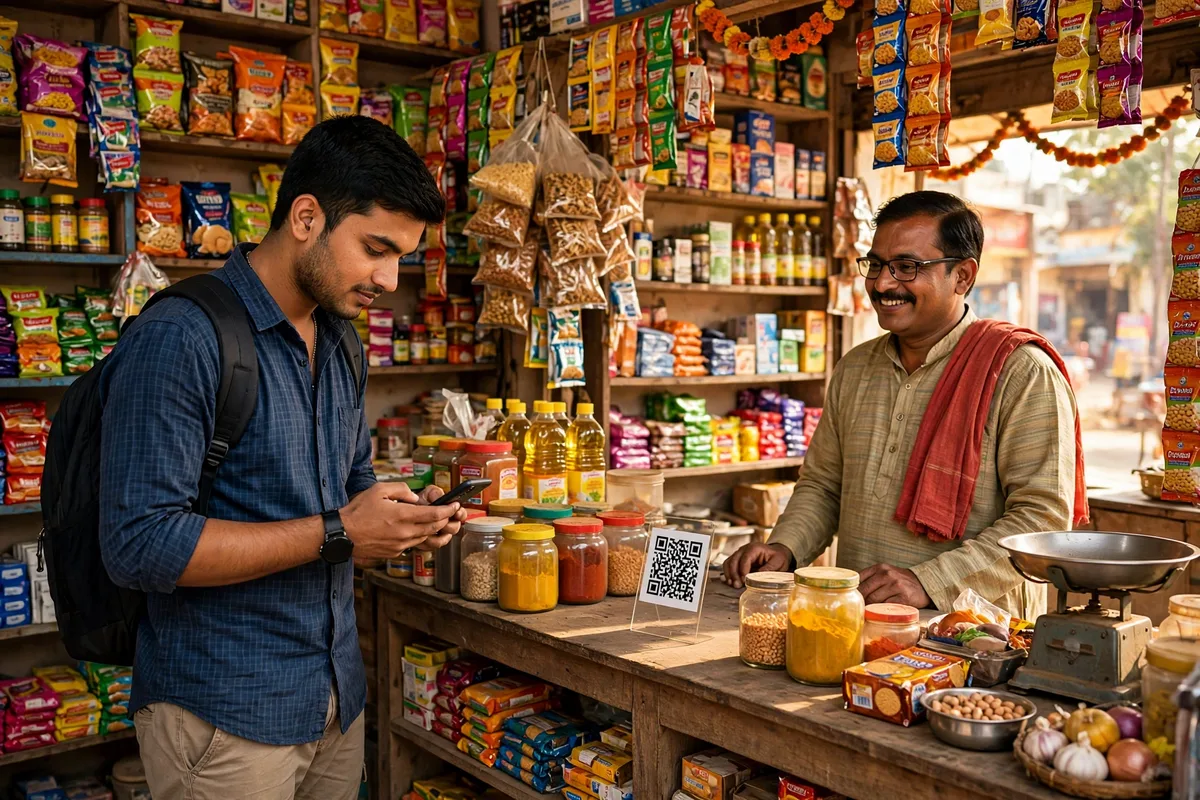 UPI MDR charges in India – paying with UPI at a shop QR code